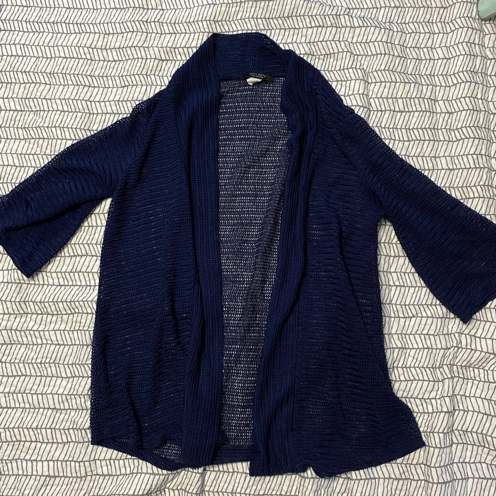 Navy blue sheer cardigan